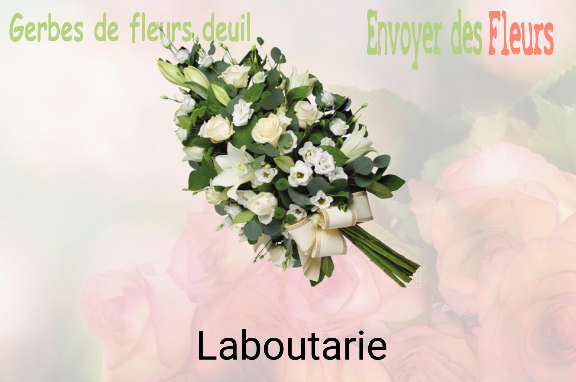 Gerbe de fleurs de deuil livrée à Laboutarie